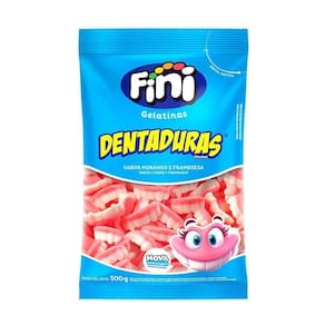 Balas Fini Dentaduras Morango E Franboesa Pacotão De 1Kg