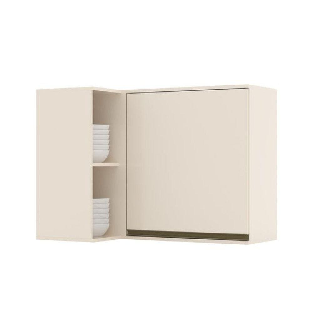 Armário Aéreo Canto Reto 1 Porta 94cm Connect Off White