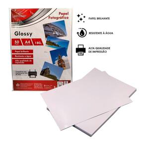 Papel Fotográfico A4 Glossy 50 Unidades Qualidade Studio
