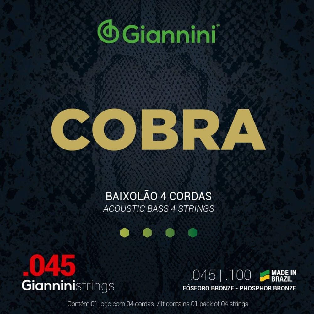 Encordoamento Para Baixolão 4 Cordas .045 GIANNINI GEEBASF