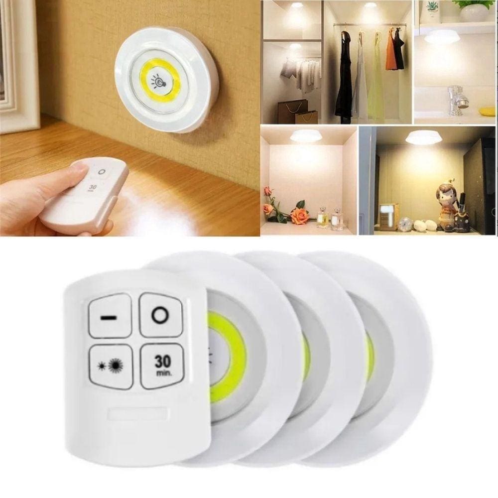 Kit 3 Lâmpadas Led Com Controle Remoto Smd