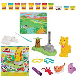 Conjunto de Massinha Play Doh Meus Amigos Coloridos da Selva
