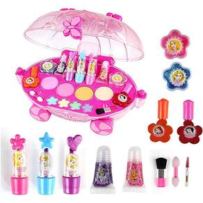 Miaoqian kit de maquiagem meninas criancas conjunto infantil princesa  cosmeticos atoxico brinquedo simulacao brin