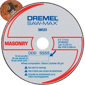 Disco de Corte Alvenaria para Dremel SAW MAX DSM520 DREMEL