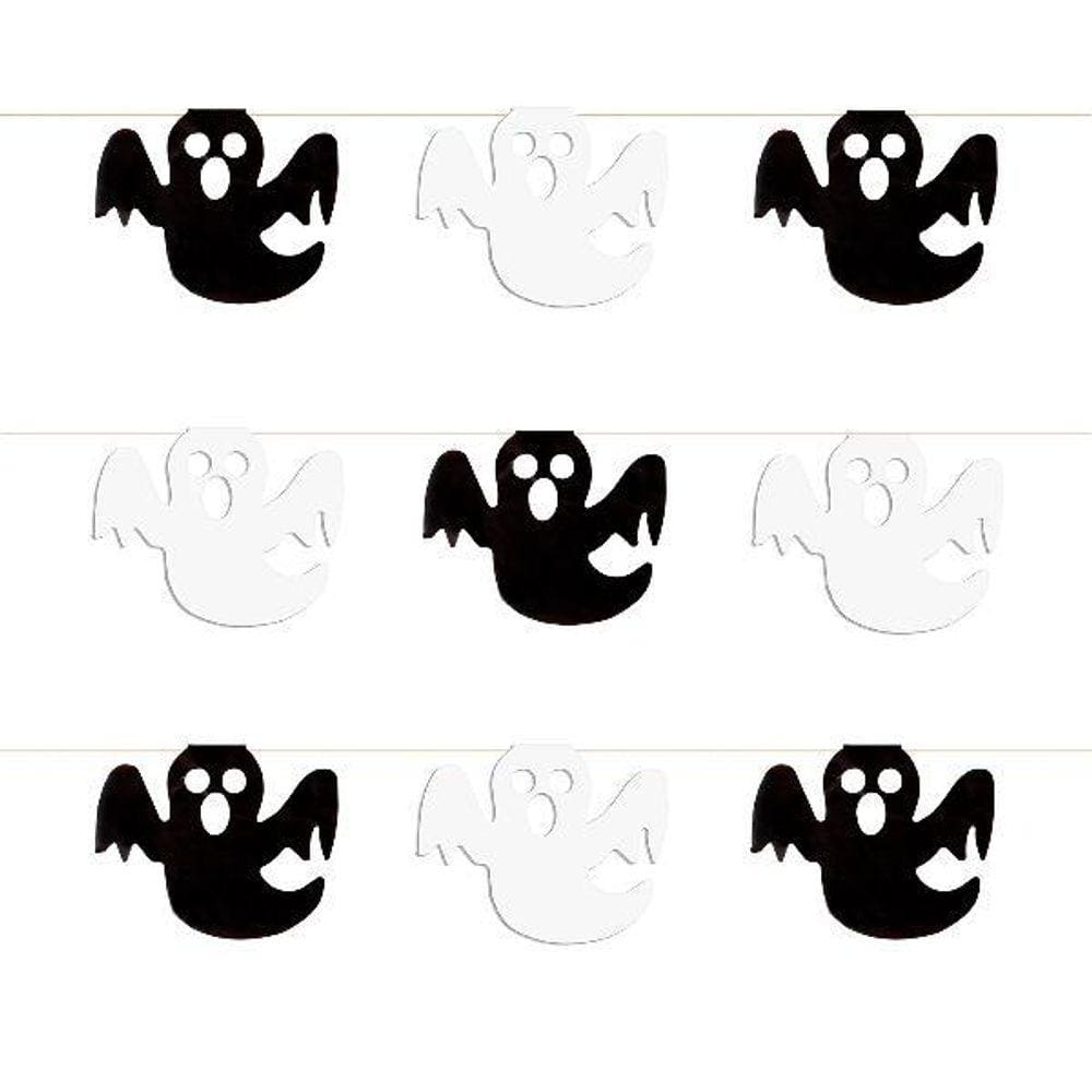 Kit Bandeirinha Halloween Fantasma Brancopreto 10 Pacotes 5