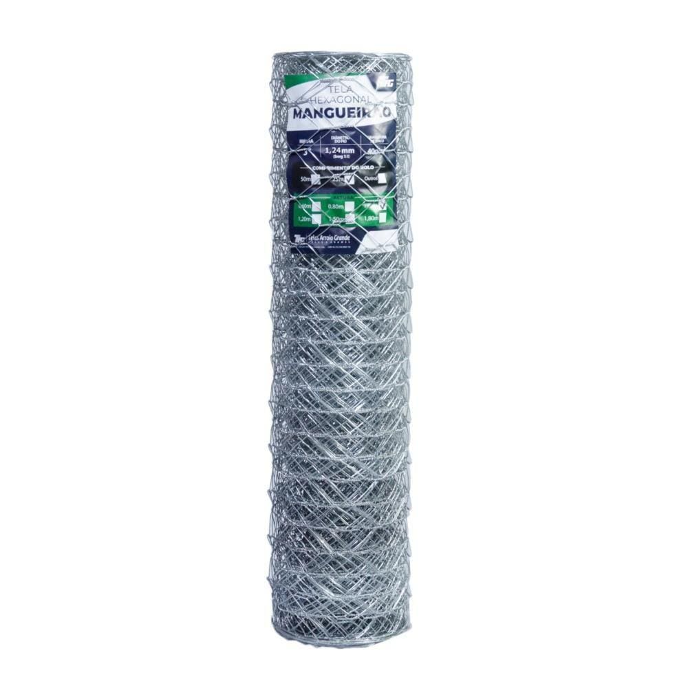 TELA CERCA MANGUEIRÃO MALHA 3" FIO BWG 18(1,24mm) RL 25X1,5m