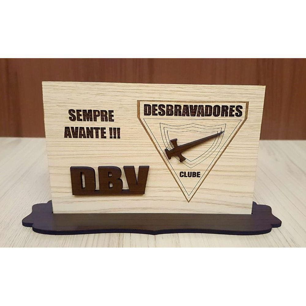 Placa Decorativa Desbravadores Para Mesa Personalizada Dbv
