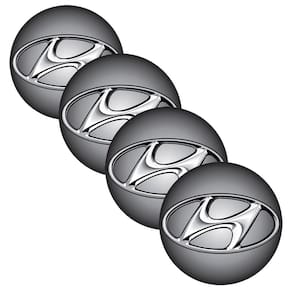 Jogo BOTTOM/ Emblema para Calota Hyundai 48MM Degrade 4 Pecas Resinado