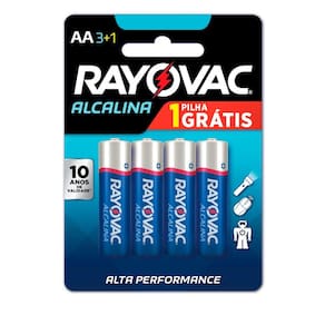 Pilha Alcalina AA com 4 208013