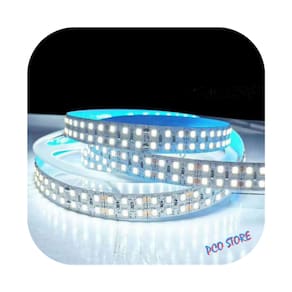 Fita De Led Dupla Alto Brilho 3528 5m 32w 240led/m 24v Ip20 6500K Branco Frio