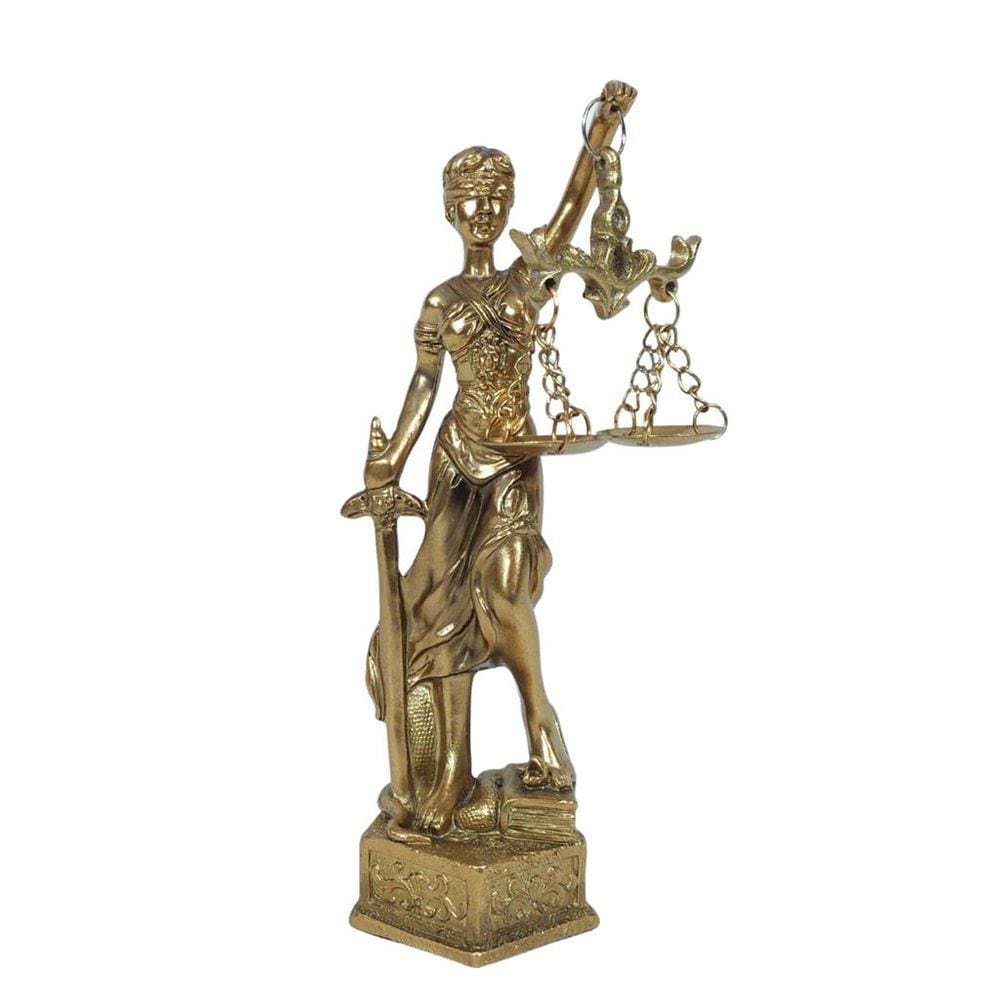 Dama da Justiça themis Balança Decorativa resina 14,5 cm
