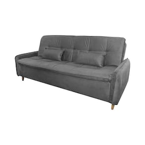 Sofá Cama Casal Reclinável Donna - Cinza light