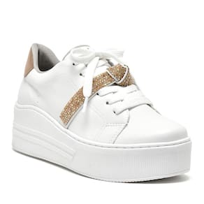 Tênis Casual Flatform Via Marte Solado Alto Strass 23-11203