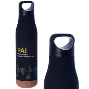 Garrafa Térmica 6 Horas Pai Inspiração Emborrachada 500Ml