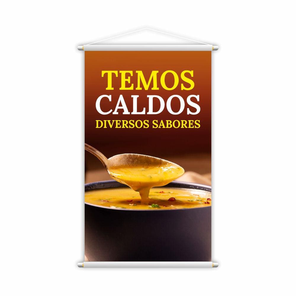 Banner Caldos Sopas Comida Restaurante Grande