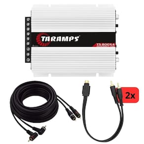 Módulo Taramps TS800x4 2 Ohms + Cabo RCA 5 Metros + 2 Cabos Y