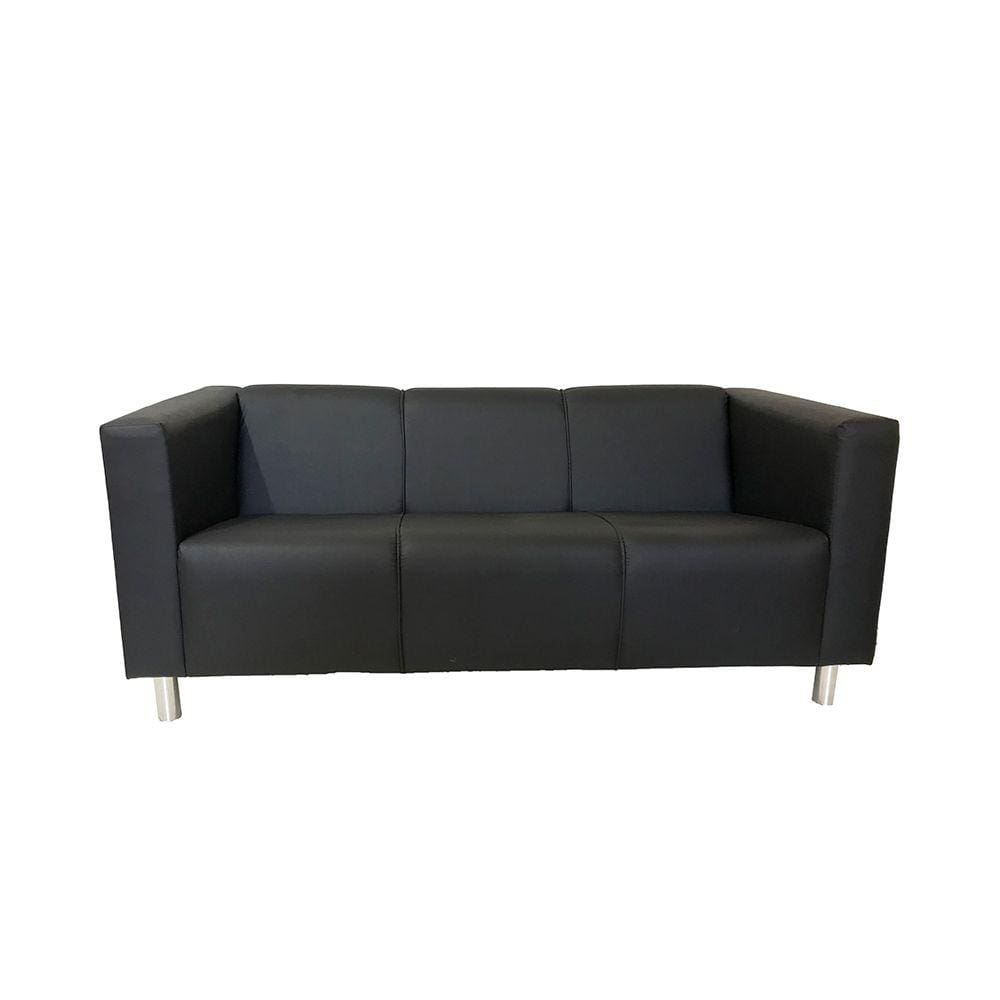 Sofá Nilo Sala Recepção 3 Lugares - Preto