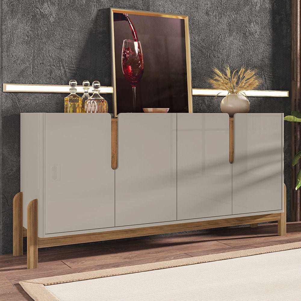 Buffet 04 Portas Lizz 170 cm Off White Cedro Casa D