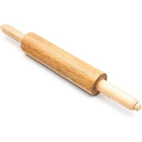 Rolo Com Cabo Giratório - Rolo de Massa Pizza Pão Macarrão Madeira 43cm - PANAMI