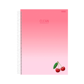Caderno Colegial 1 Matéria 80 Fls São Domingos Clean Cereja