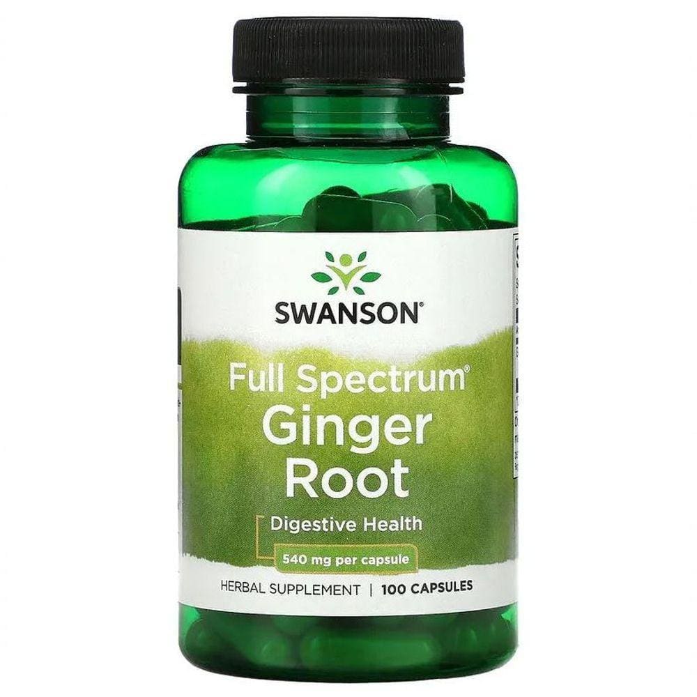 Ginger Root, 540 Mg, 100 Capsules, Swanson