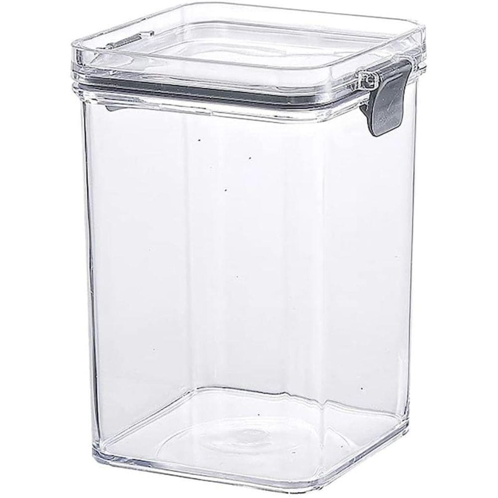 Pote Hermético 1L Lock Em Polietileno Brilhoso Transparente