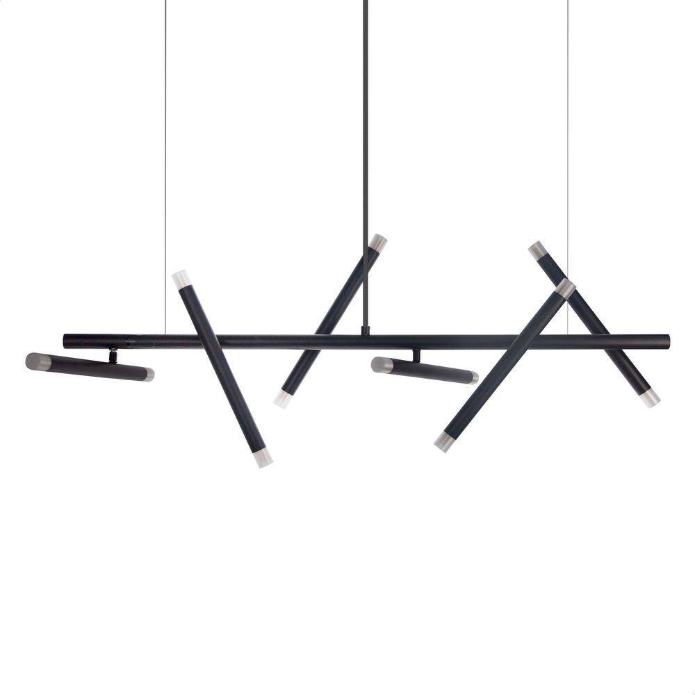 Lustre Grande Articulado Slim Palito Moderno Billy PRETA