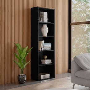 Estante Livreiro Multiuso Luiza 4 Prateleiras Luiza Cor Preto - AJL
