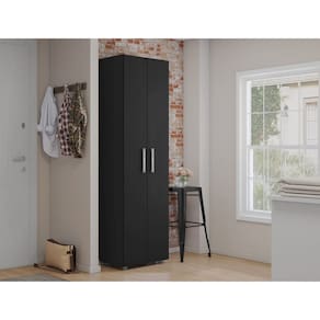 Armário Multiuso Betariz com 2 Portas 4 Prateleiras Cor Preto - AJL