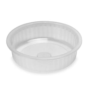 Bacia Plástica Canelada 3 Litros Transparente Arqplast