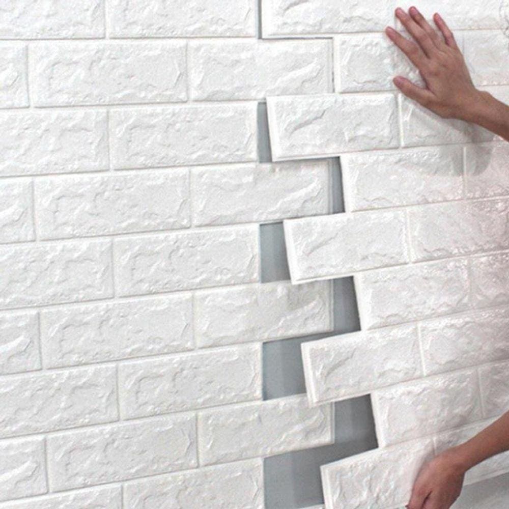 Revestimento De Parede Modular 3D Kit C/ 25 Unids Adesivos Em Pvc Cozinha