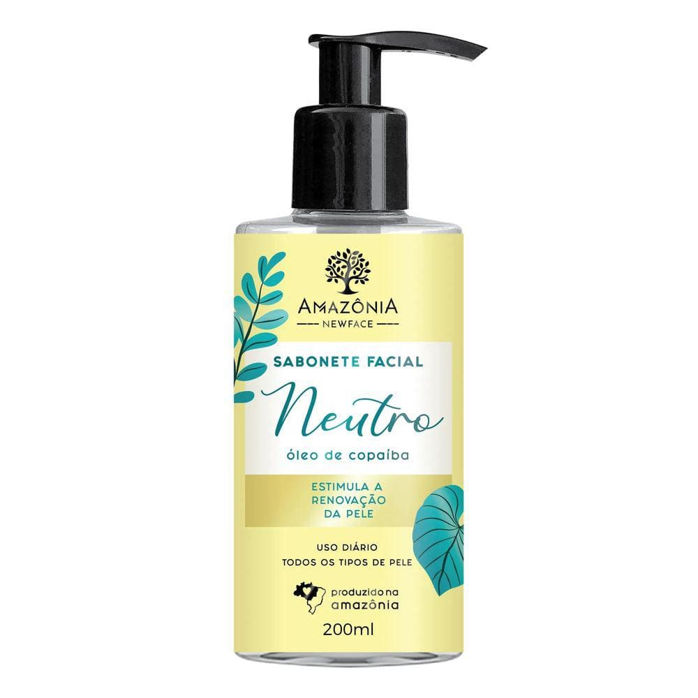 Sabonete Facial Neutro Amazônia New face 200ml
