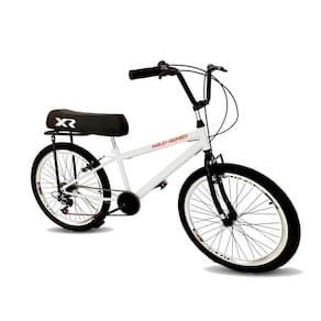 Bicicleta aro 26 com banco de mobilete 6 marchas tipo bmx br