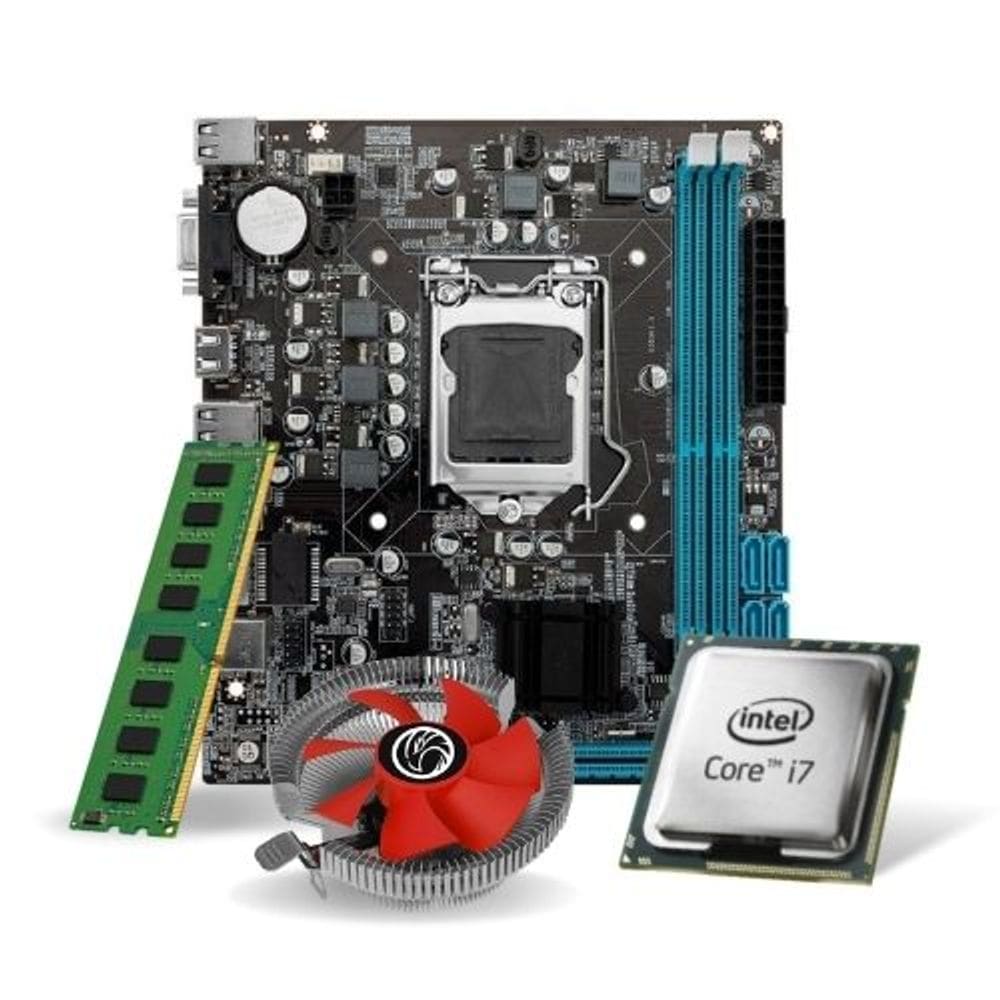 Kit Pl Mãe H110 + Proc. I7 7700 + Mem. 16gb Ddr4 + Cooler