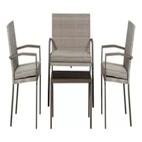 Conjunto Varanda Jardim Area Externa Premium 4 Peças Rattan