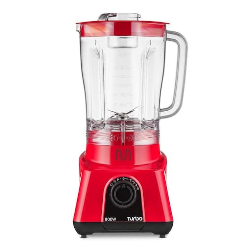 imagem-Liquidificador Turbo 2,6L 5 velocidades 800W 127V Multi Vermelho - LQ803 - 110V