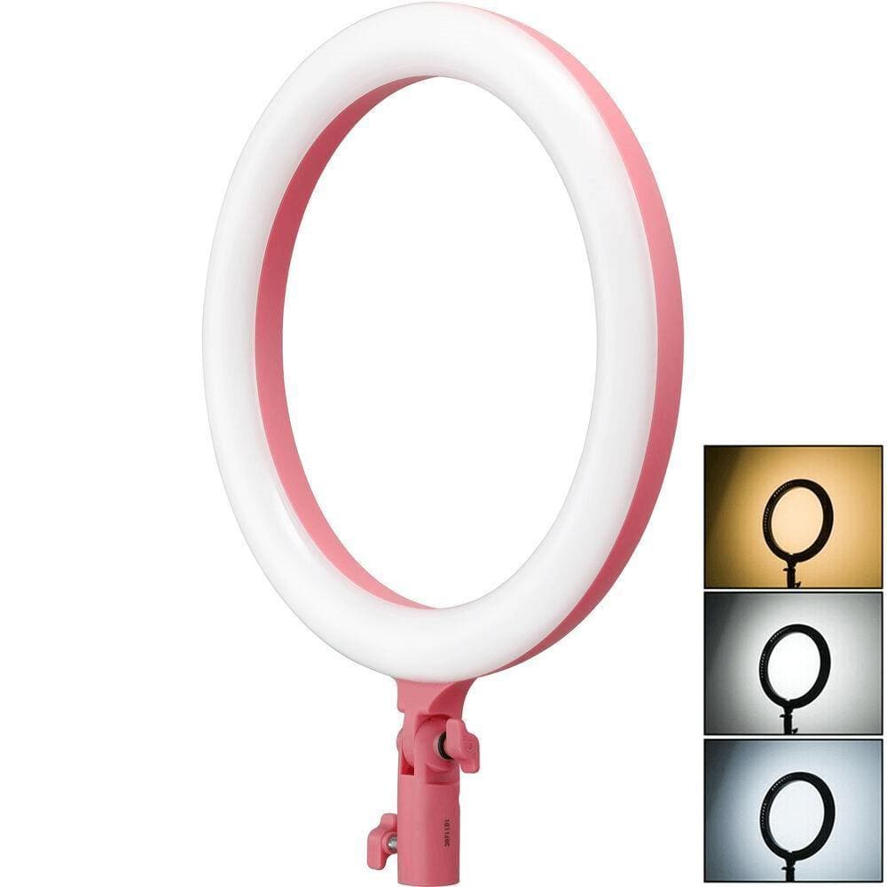 Iluminador Circular Led Godox Lr120 12 / 30Cm Ring-Light 10W Bi-Color Rosa