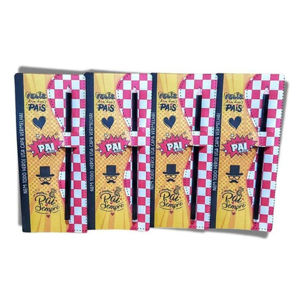 50 Cards Com Lápis Lembrancinha Presente Dia Dos Pais