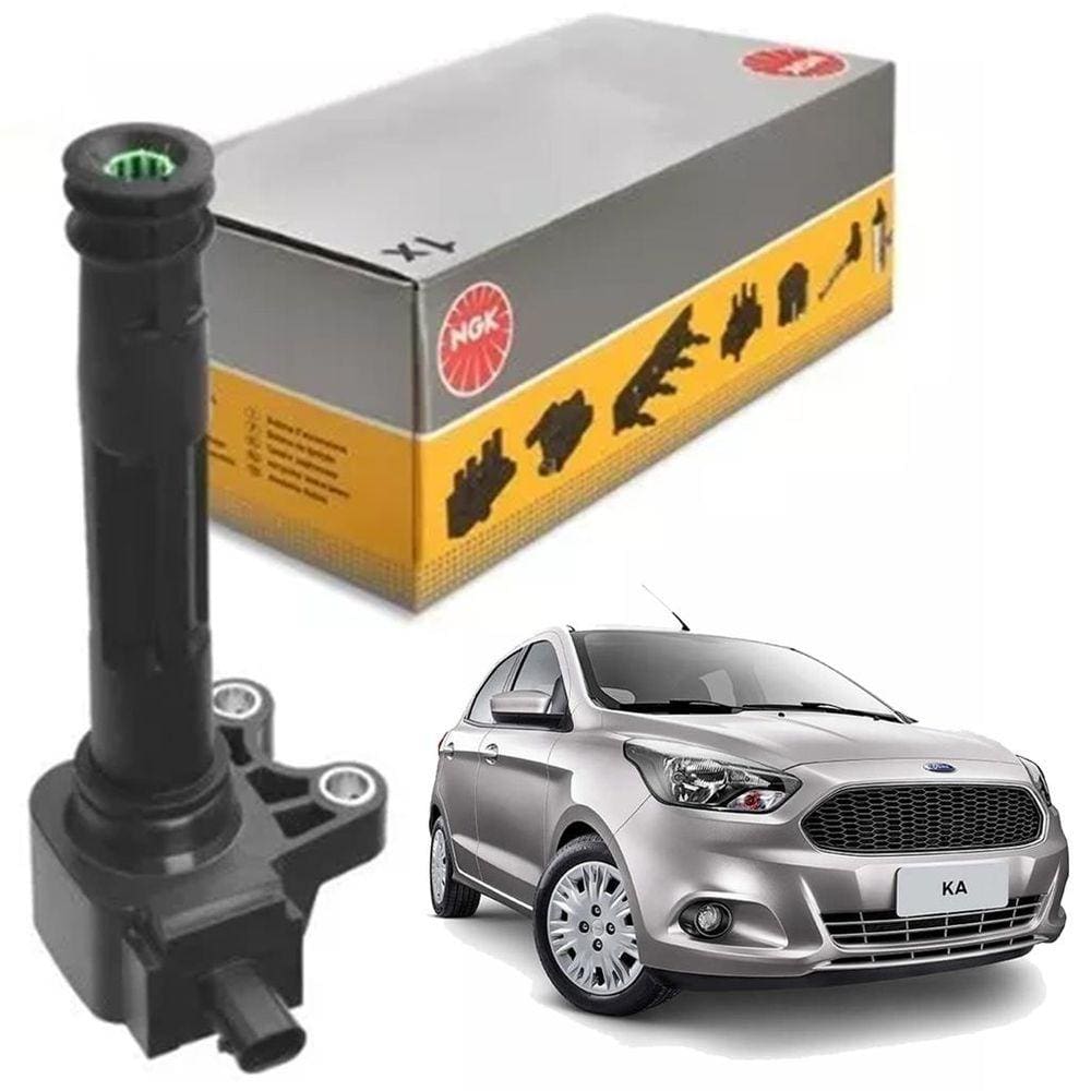 Bobina De Igniçao Ford Ka 1.0 12V 3 Cil 2014 A 2021 Ngk