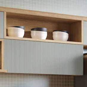 Armário Aéreo 1 Porta Basculante Marquesa 120cm 100% MDF Marrom/Verde