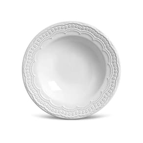 Conjunto 6 Pratos Fundos Madeleine Brancos 22cm Porto Brasil
