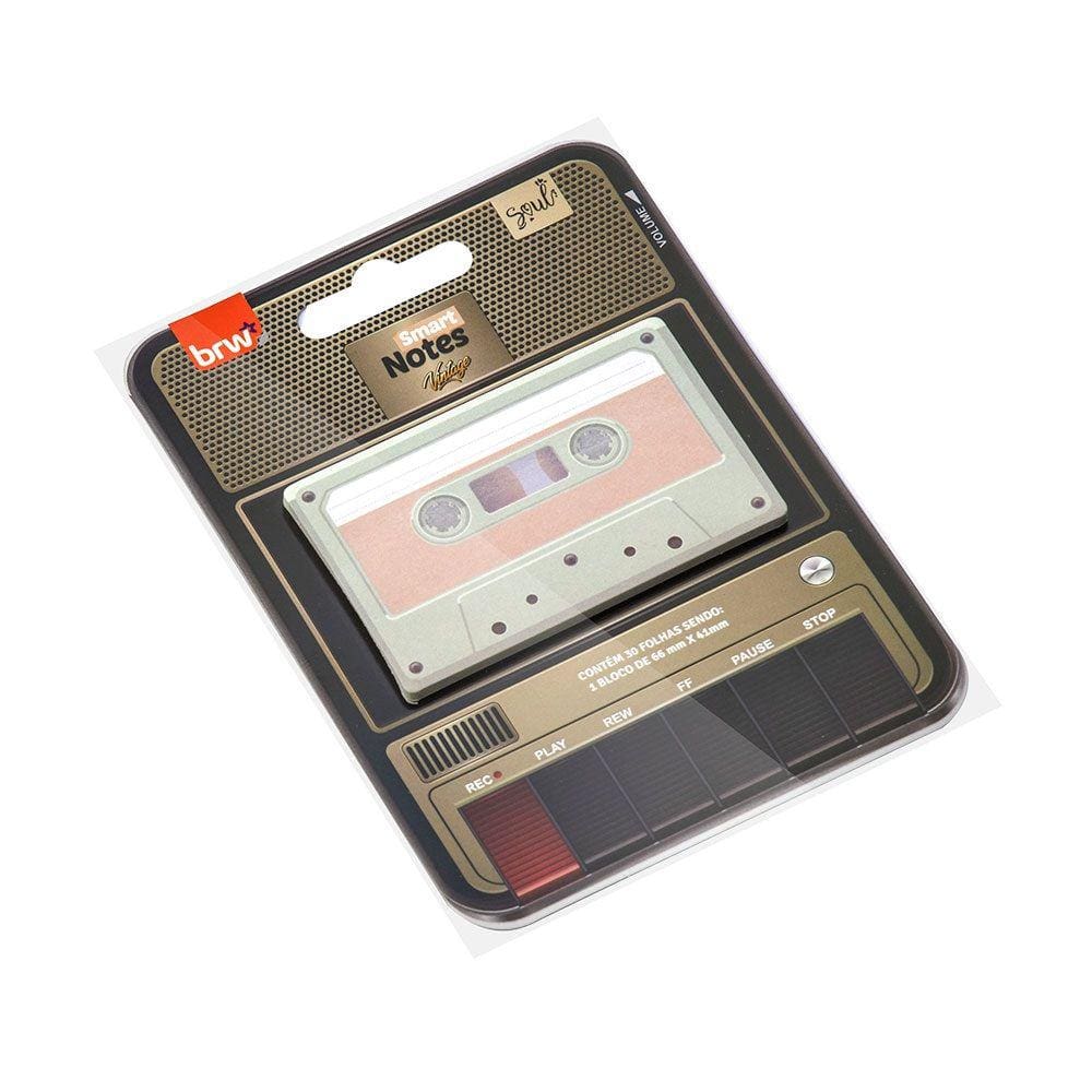 Bloco Adesivo Smart Notes Vintage BRW | Televisão, Toca-Fita ou Vinil Marcador de Pagina