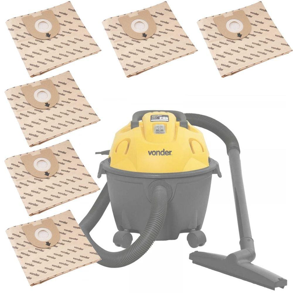Kit 6 Peças Saco Coletor de Pó Para Aspirador de Pó APV 1210 Vonder
