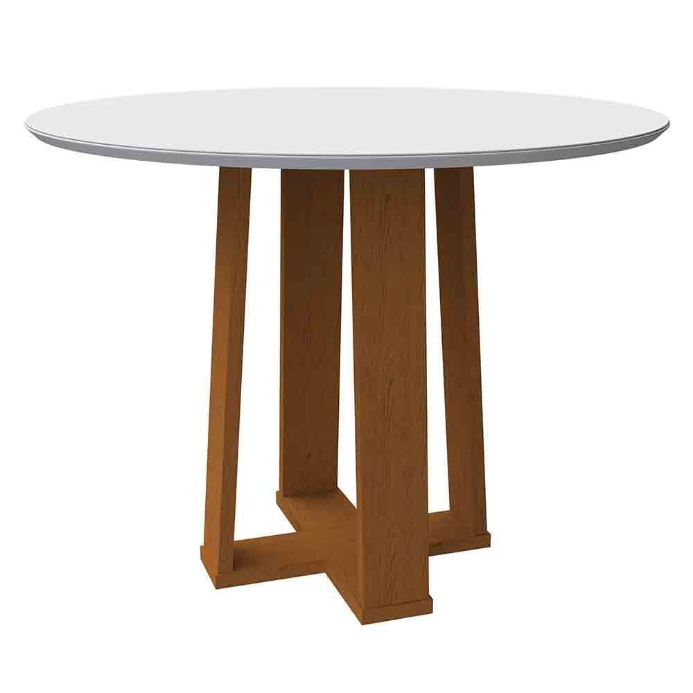 Mesa Isabela 100x100cm - Ypê/Off White
