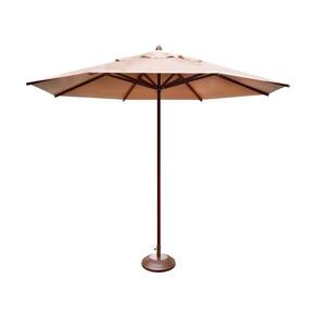 Ombrelone Guarda Sol Piscina Casa Praia Base Marrom 300cm