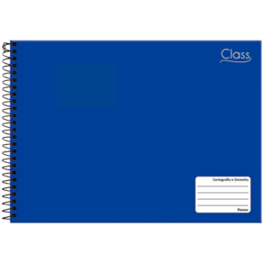 Caderno desenho e Cartografia 96 Folhas Foroni Class Azul
