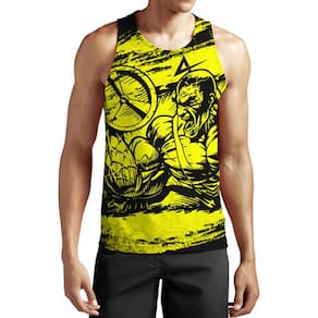 Regata Bodybuilder Amarelo Atlética Esportes