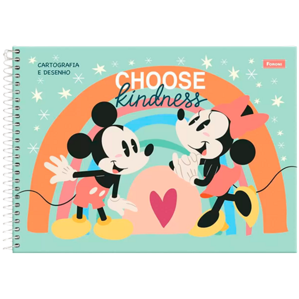 Caderno de desenho e cartografia Foroni Mickey Vintage