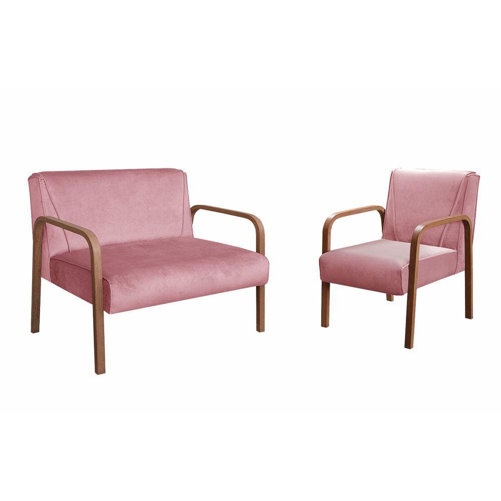 Conjunto Namoradeira + 1 Poltrona Anita Decoração Sala Recepção