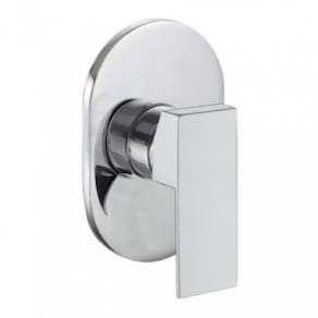 Acabamento Para Misturador Monocomando Para Chuveiro Para Base Deca Kromma Quadratta Cromado Kr268